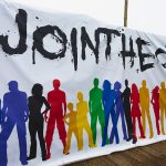 The 'Join The Crusade' banner at Hungerford Town. Photo: Darren Woolley / darrenwoolley.photos