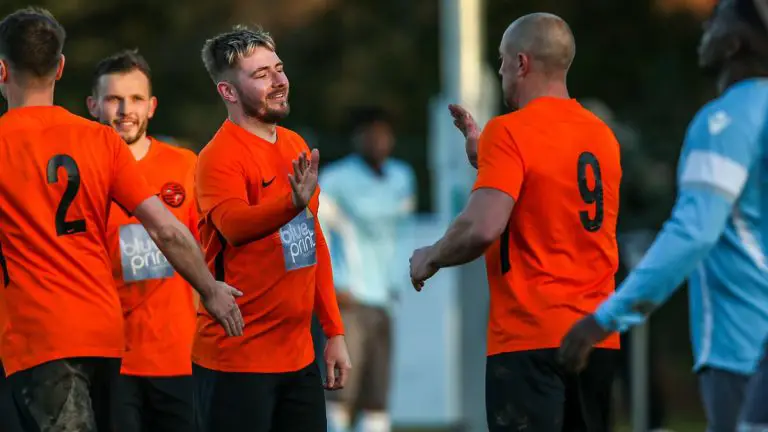 Jake White high-fives with strike partner Luke Scope. Photo: Neil Graham / ngsportsphotography.com