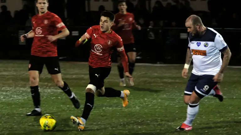 Seb Bowerman was Bracknell Town's goalscorer in the FA Trophy against Havant & Waterlooville