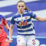 Lily Woodham is tracked by Chelsea's Fran Kirby. Photo: Neil Graham / ngsportsphotography.com
