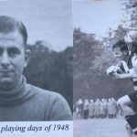 Sid Negus pictured playing for Fakenham Town in 1948. Photos supplied by Simon Negus.