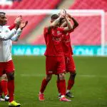 Binfield players applaud their supporters at Wembley. Photo: Neil Graham / ngsportsphotography.com