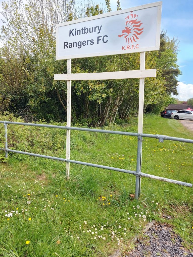 The sign you've arrived at Kintbury Rangers FC.