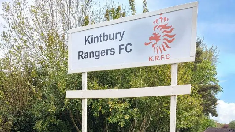 The sign you've arrived at Kintbury Rangers FC.