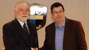 Chris Conlon with Terry Schofield MD of MJM Sports.
