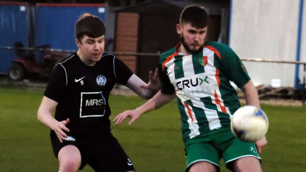Yateley United (right) in action. Photo: Andrew Batt.