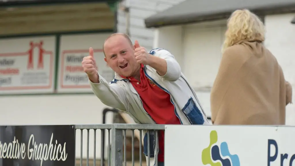 A very happy Windsor fan. Photo by twitter.com/fieldmatters