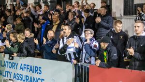Maidenhead United fans at the home fixture with Wrexham. Photo: Darren Woolley / darrenwoolley.photos