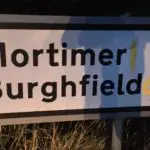 Mortimer and Burghfield road sign. Photo: Anonymous.