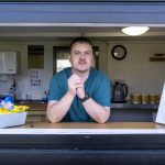 Steven Sherwood in the tea hut at Wallingford Town AFC. Photo: Cameron Howard.