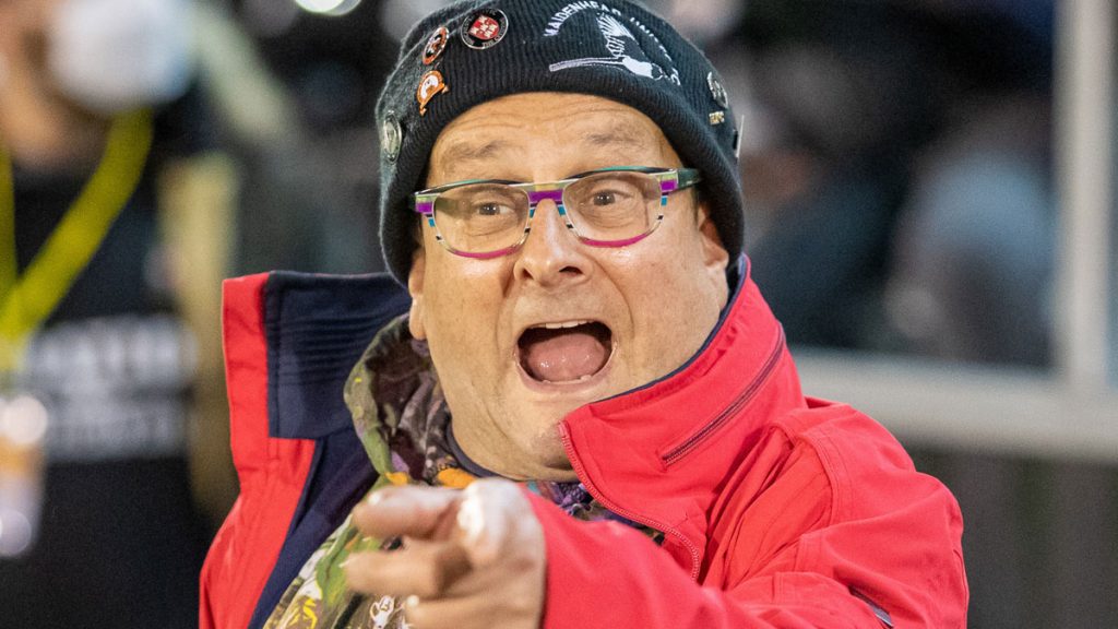 Maidenhead United fan Timmy Mallett. Photo: Darren Woolley / darrenwoolley.photos