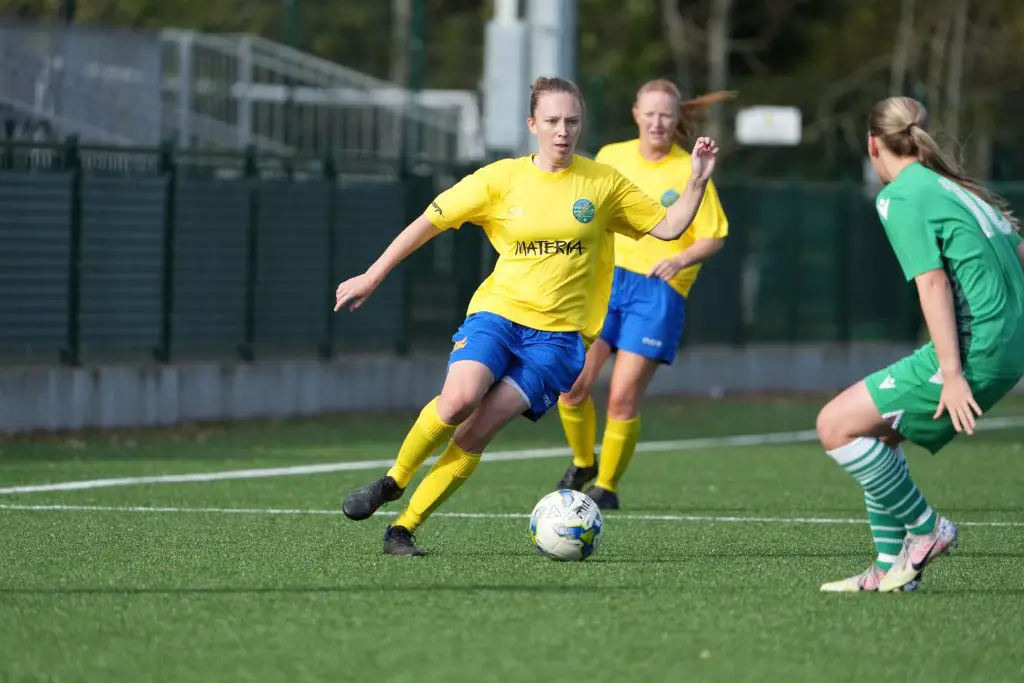 Alix Todd in action for Ascot United Ladies in the Vitality Women's FA Cup. Photo: David Bell