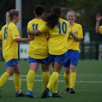 Ascot United celebrate a goal against Oxford City in the Third Round Qualifying of the Vitality Women's FA Cup Photo: David Bell