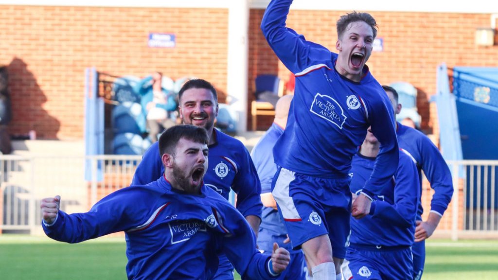 Celebrations begin for Burghfield. Photo: Craig Adams.