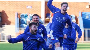 Celebrations begin for Burghfield. Photo: Craig Adams.