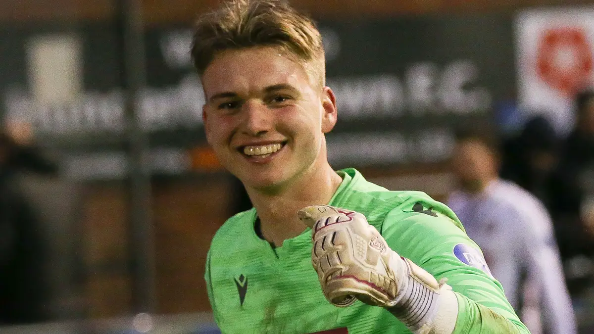 Matty Crowther following his Hungerford Town debut. Photo: Jeff Youd.