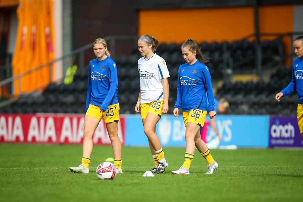 Reading Academy players Leila Lister, Sophie Baigent and Taylor Macdonald Photo: Neil Graham