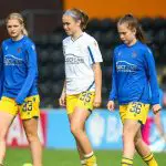 Reading Academy players Leila Lister, Sophie Baigent and Taylor Macdonald Photo: Neil Graham