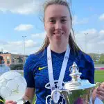Aimee Claypole of Chelsea Women with the under 16s FA Youth Cup. Photo: Richard Claypole.