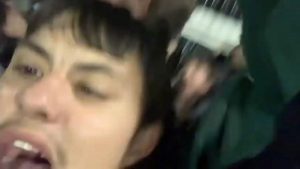 A screengrab of Louis in the crowd at Maidenhead United.