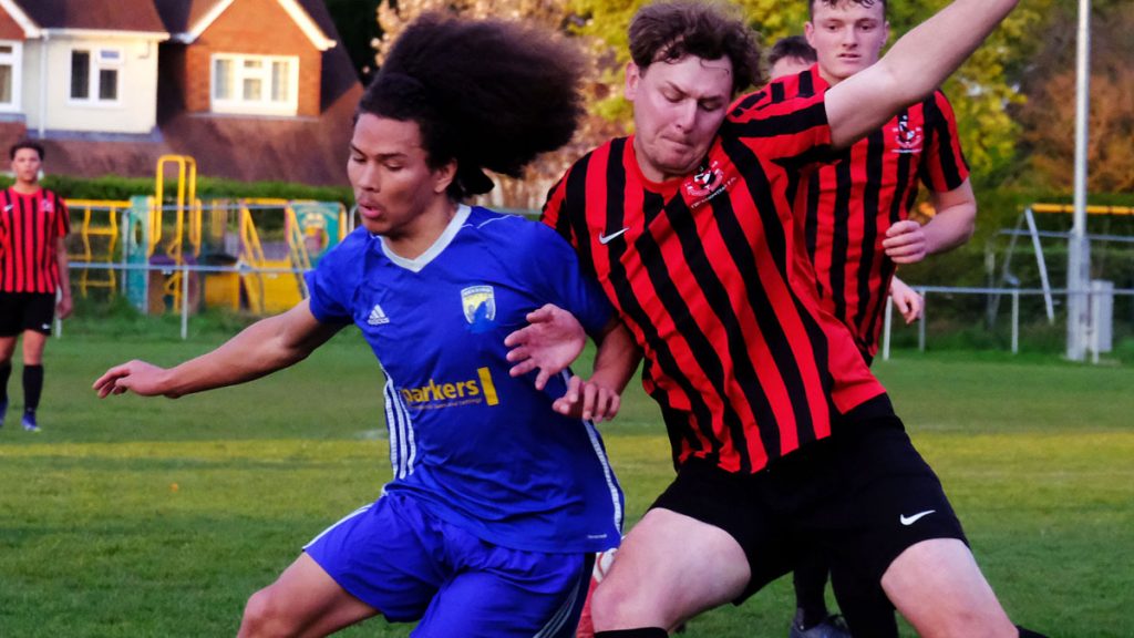 Action from Finchampstead vs Reading City u23s. Photo: Andrew Batt.