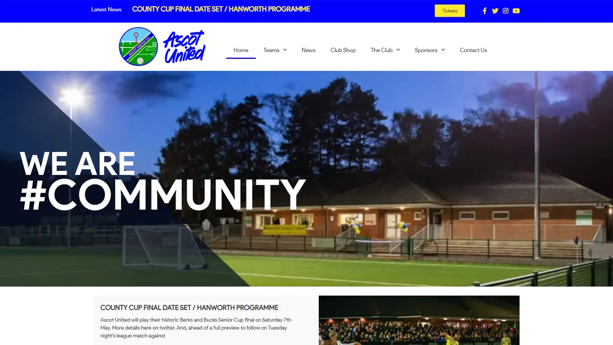 Ascot United website