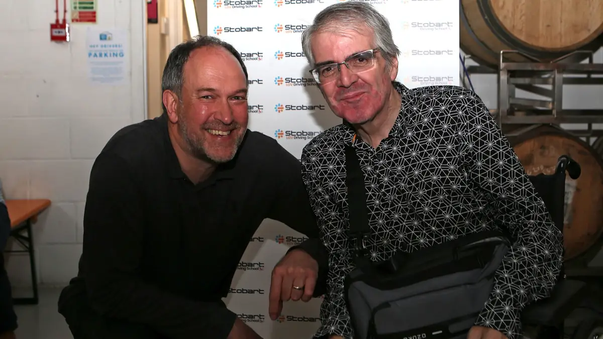 Andrew Batt with Steve Kay. Photo: Neil Graham