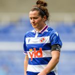 Emma Mitchell in action for Reading FC Women against Manchester City. Photo: Neil Graham.