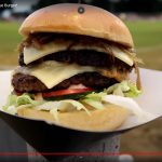 The Bulpit Beast. The famous Hungerford Town burger. Screengrab via Location Football / www.youtube.com/c/LocationFootball