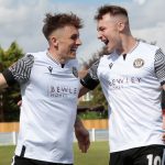 Hungerford Town players celebrate a first win. Photo: Jeff Youd.