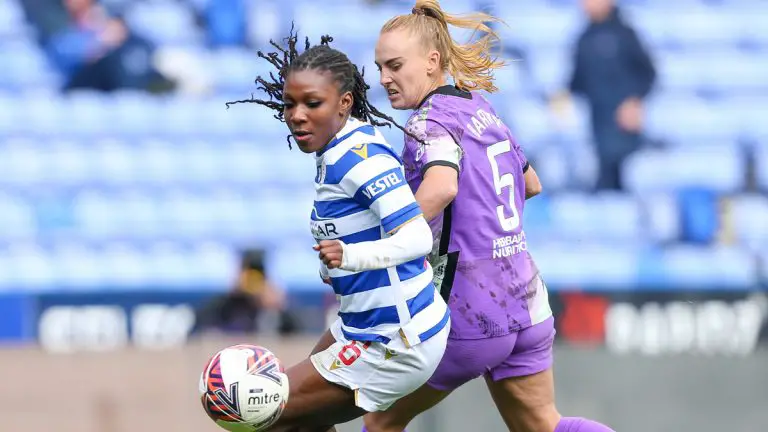 Readings Deanne Rose against Tottenham Hotspur. Photo: Neil Graham.