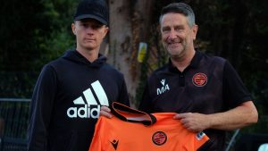 New Wokingham & Emmbrook boss Matt Cronan with President Mark Ashwell. Photo: Andrew Batt.