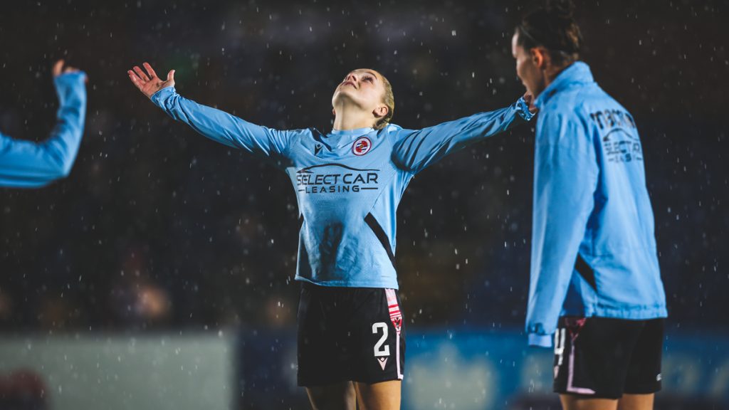 Faye Bryson taking it all in ahead of Chelsea Women vs Reading FC Women. Photo: Neil Graham.