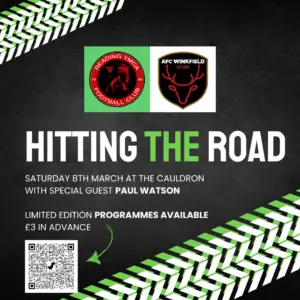 Football in Berkshire are 'Hitting The Road' for a trip to Reading YMCA as they face AFC Winkfield in the Thames Valley Premier League. Limited edition programmes available.