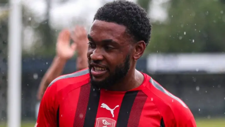 Bracknell Town's Gary Abisogun. Photo: John Leakey.