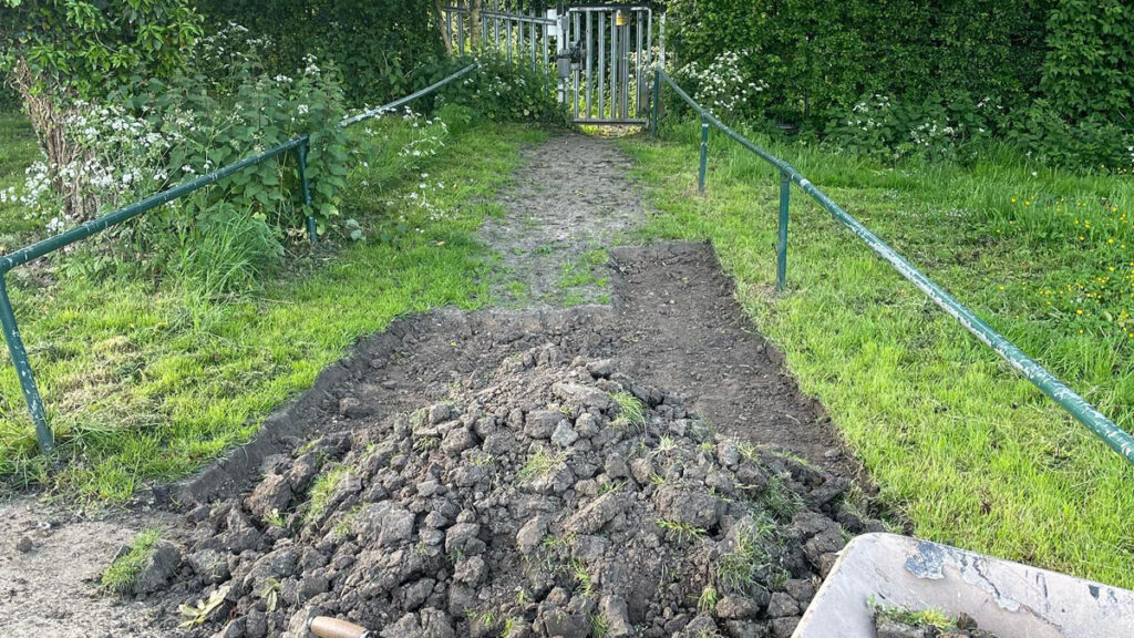 The players walkway at Holyport.