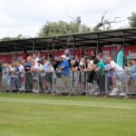 Crowds at Stag Meadow for Windsor & Eton's first home game. Photo: Richard Milam.