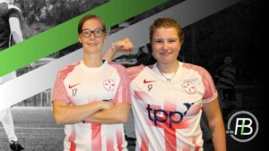 Clodagh Farrell and Dawn Perry-Lewis. Photos: GB Deaf Football / @GB_DeafFootball