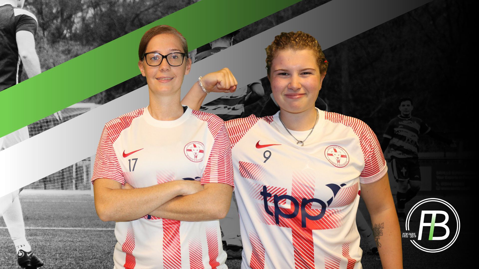 Clodagh Farrell and Dawn Perry-Lewis. Photos: GB Deaf Football / @GB_DeafFootball