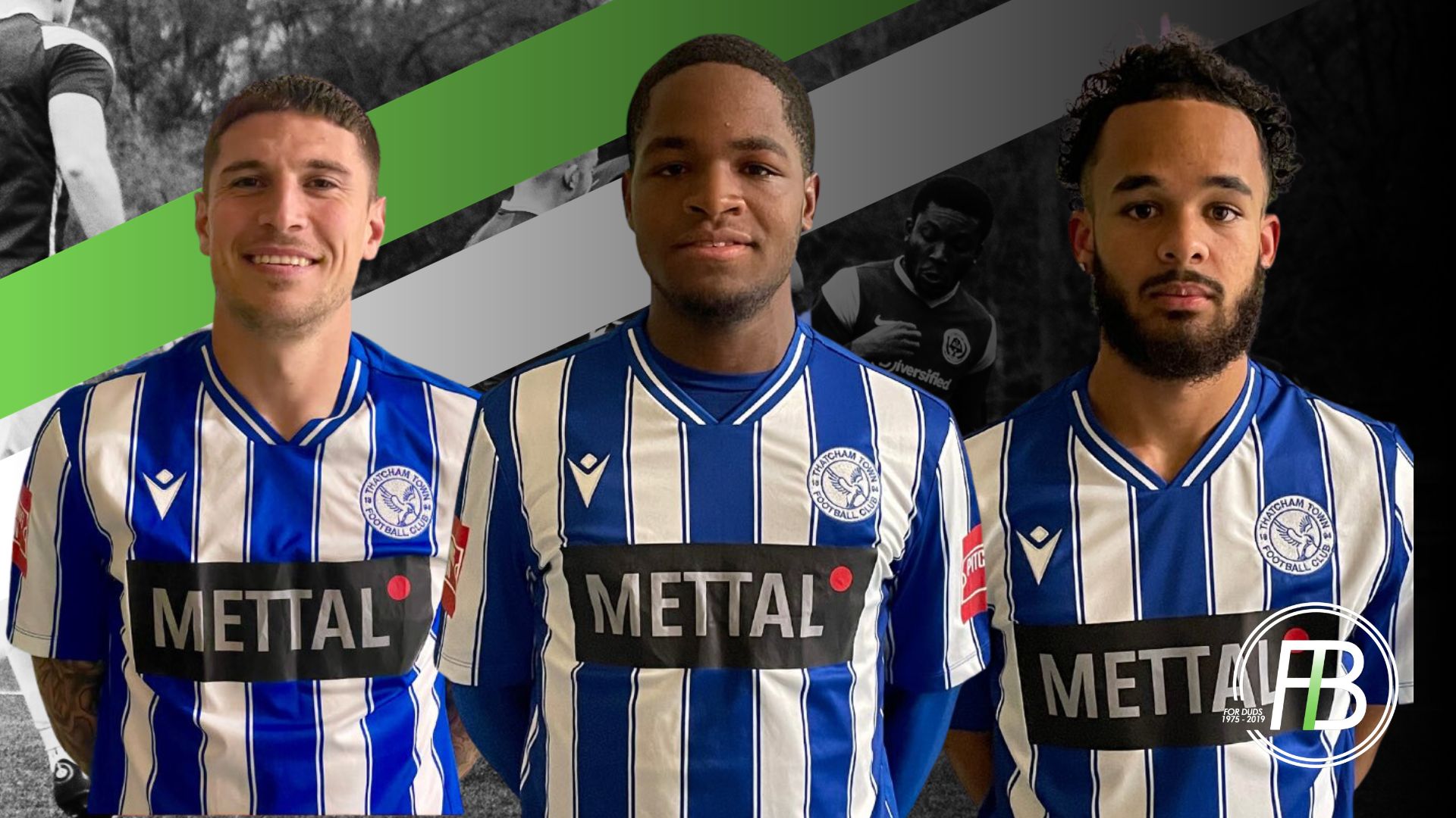 Curtis Angell, David Nyarko, Kyle Daniel-Spray. Photo's: Thatcham Town FC.