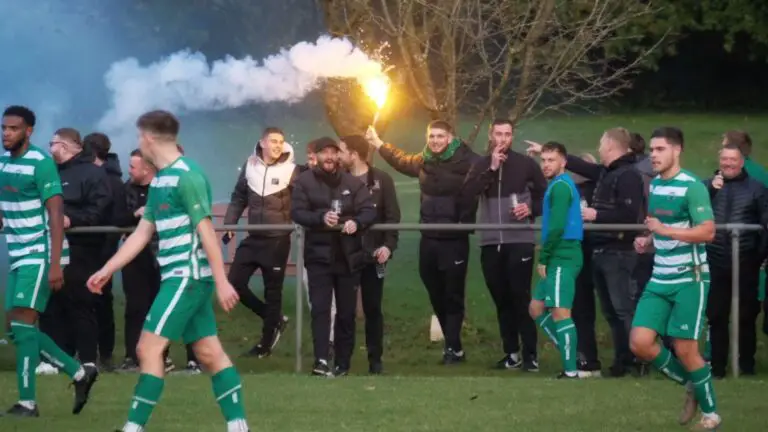 A flare at Westwood Wanderers. Photo: Andrew Batt.