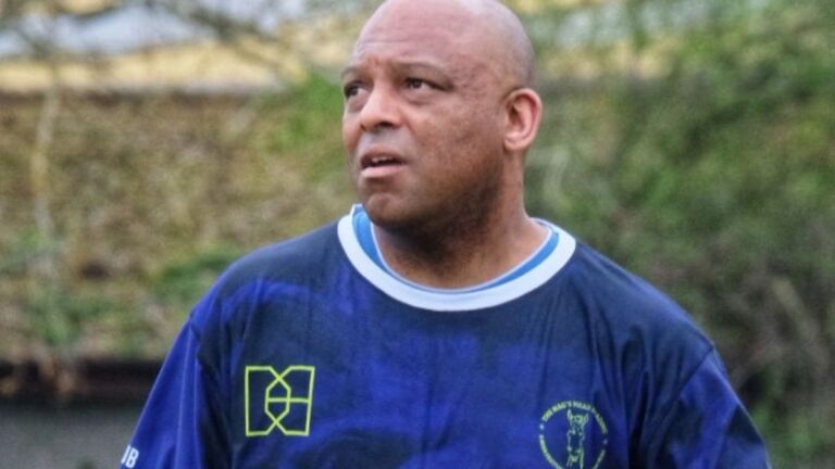 Neville Roach playing for The Nags Head in the Reading Sunday League. Photo: Andrew Batt.