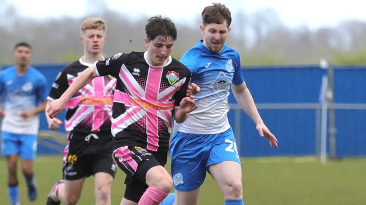Action from Eversley & California vs Windsor. Photo: Richard Milam.