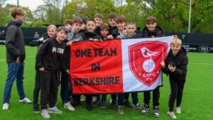 Young Bracknell Town fans at Bottom Meadow. Photo: John Leakey.