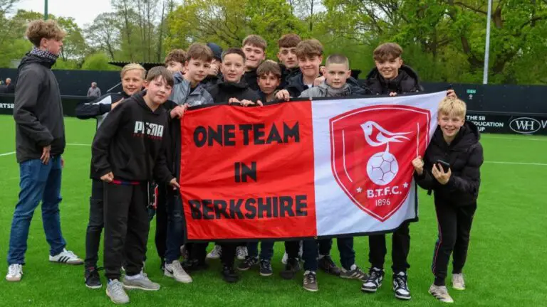 Young Bracknell Town fans at Bottom Meadow. Photo: John Leakey.