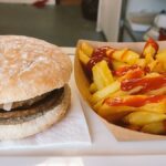 Burger and chips at Thatcham Town