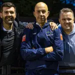 Stuart Hammonds, Jon Underwood and Neil Baker reunite at Bracknell Town for one night only. Photo: John Leakey.