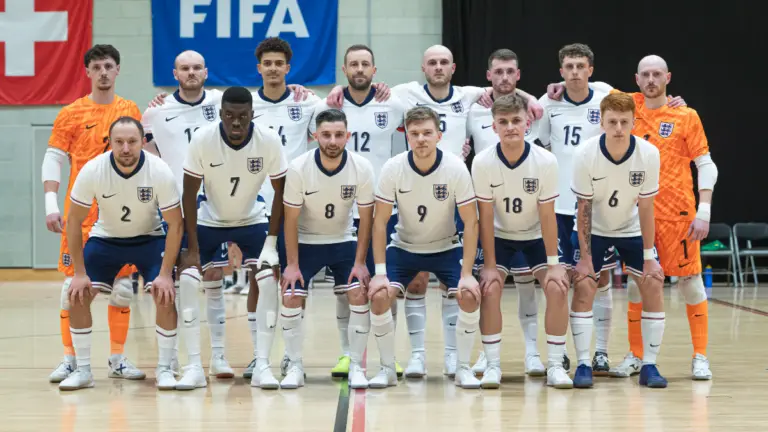 England Men's Futsal squad. Photo: Carl Wilkinson.