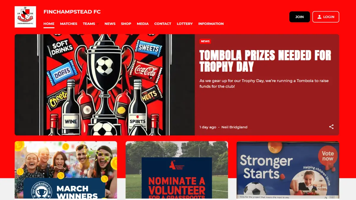 The Finchampstead FC website is a treasure trove of information across the age groups.