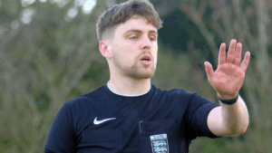 Referee Ethan Stacey. Photo: Andrew Batt.